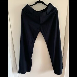 Polyester navy blue bootcut dress pants